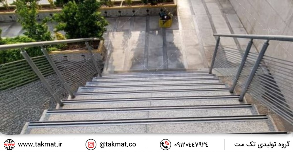 ترمزپله آلومینیومی دوبل تخت با نوار شبرنگ